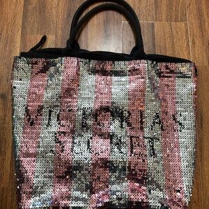 Victoria's Secret Pink and Black Glam Tote